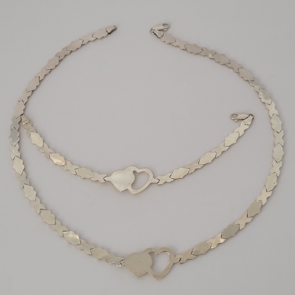 Yaf 925 Sterling Silver Pendant Bracelet And Necklace Set - Picture 12 of 13
